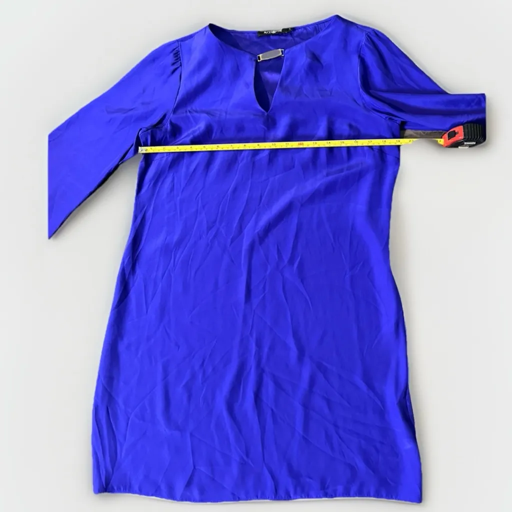 Alice‎ Trixie Silk Shift Dress Midi Long Sleeve Work Casual Size Large - Image 5