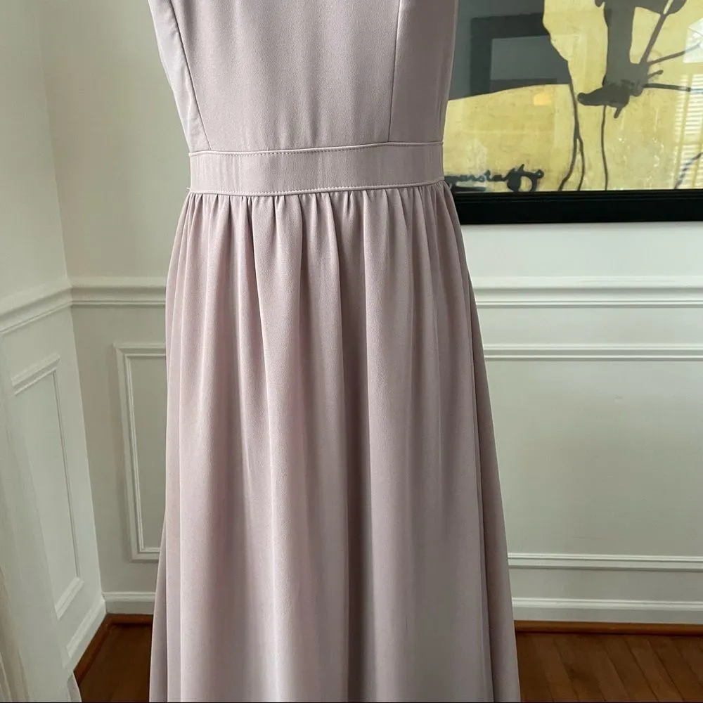 LuLu’s Air of Romance Dusty Lavendar Taupe Maxi Dress S - Image 5