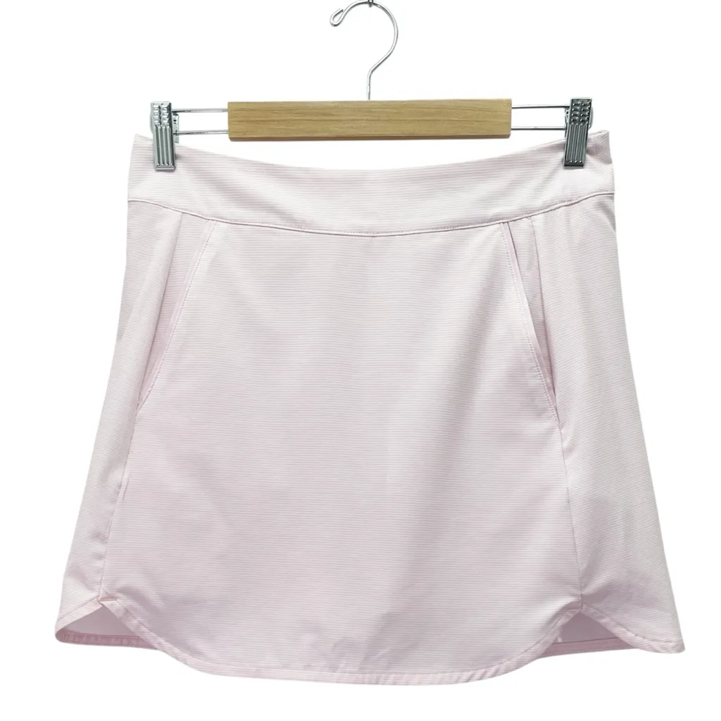 Vineyard Vines Performance Golf Skort Light Pink Stripe Sz Small Stretch Active - Image 2