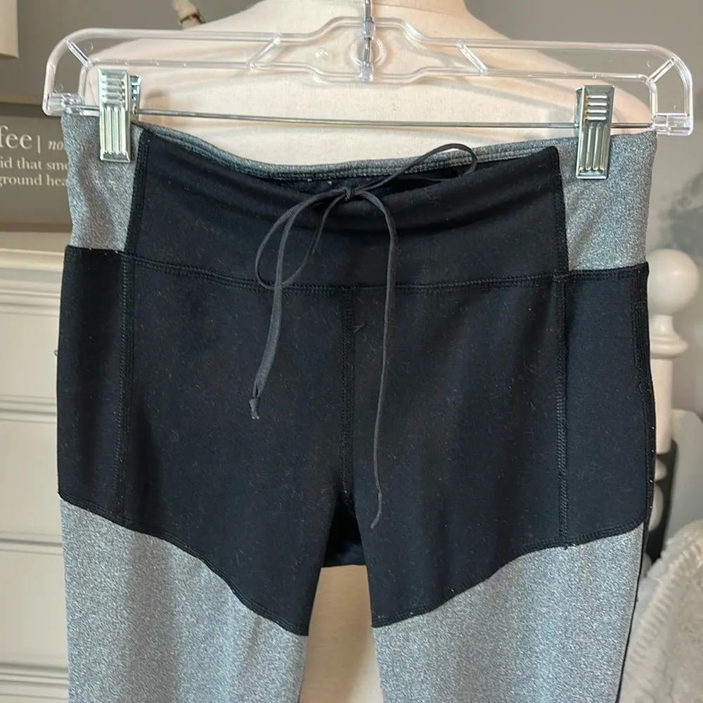 Leggings Athletic Black Gray - Image 2