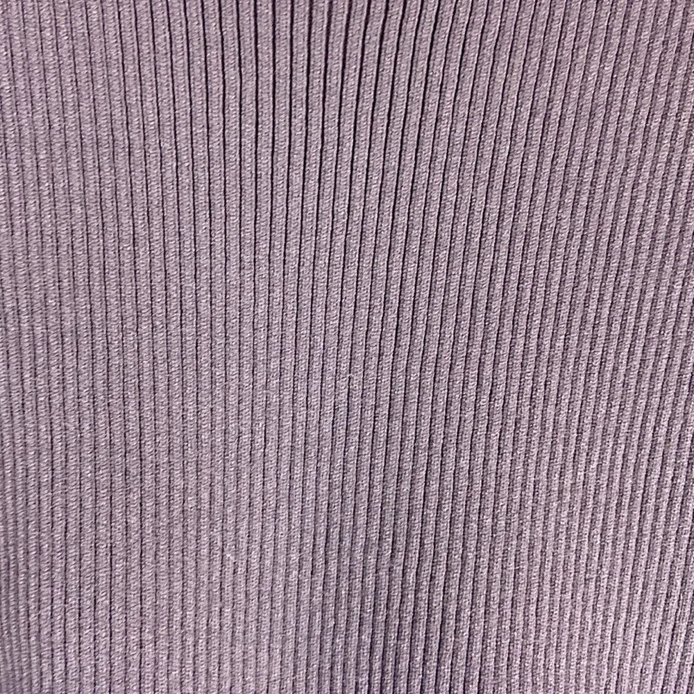 Ribbed Knit Bodysuit Sleeveless Double V-Neck Sleek Stretch Plum Purple Sz Large - Image 6