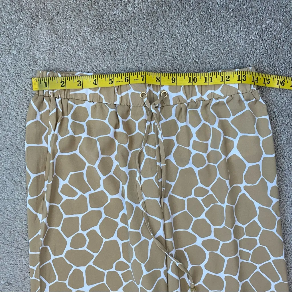 Michael Kors Giraffe‎ Print Drawstring Crop Pants XS - Image 6