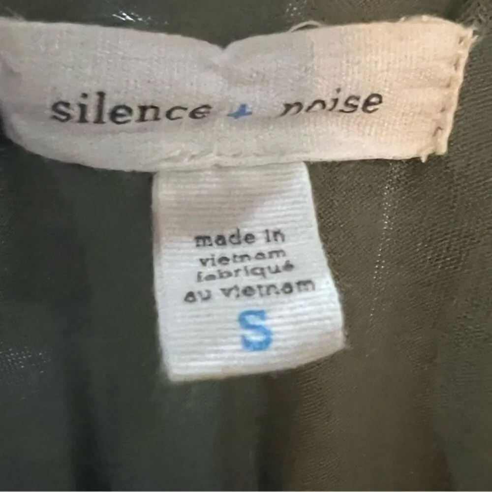 Urban Outfitters  army green pleated shift dress size small - Image 6