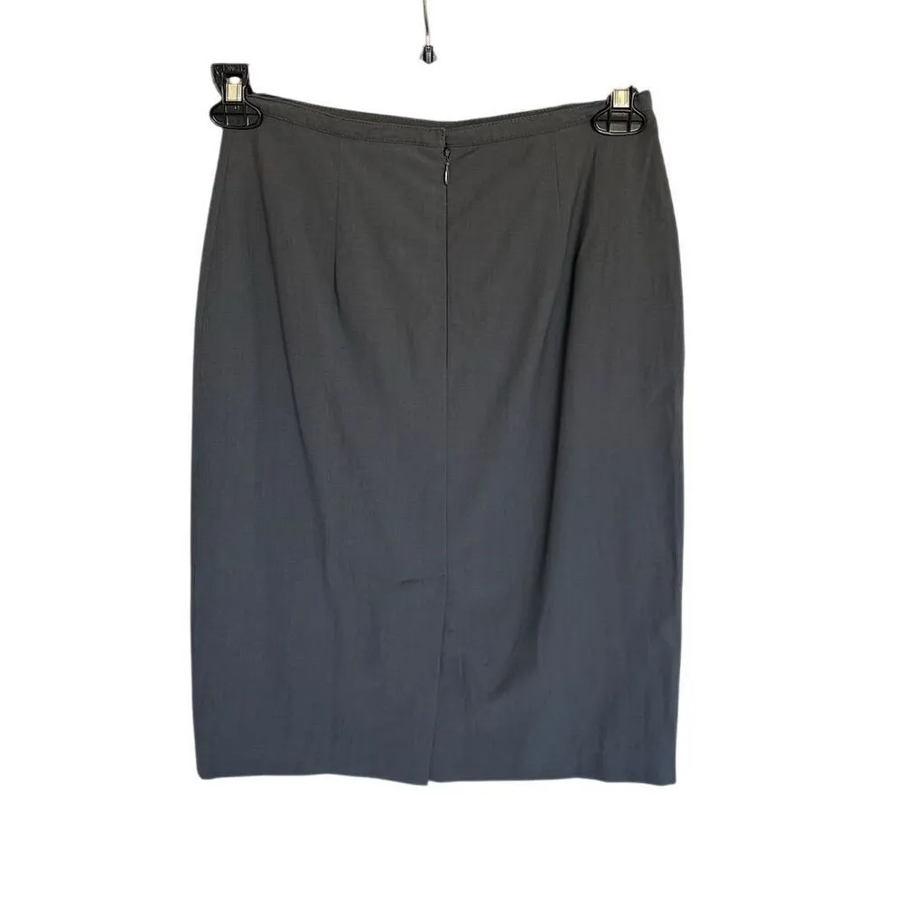 Banana Republic Gray Wool Blend Stretch Pencil Skirt Size 6 Above Knee Length - Image 2