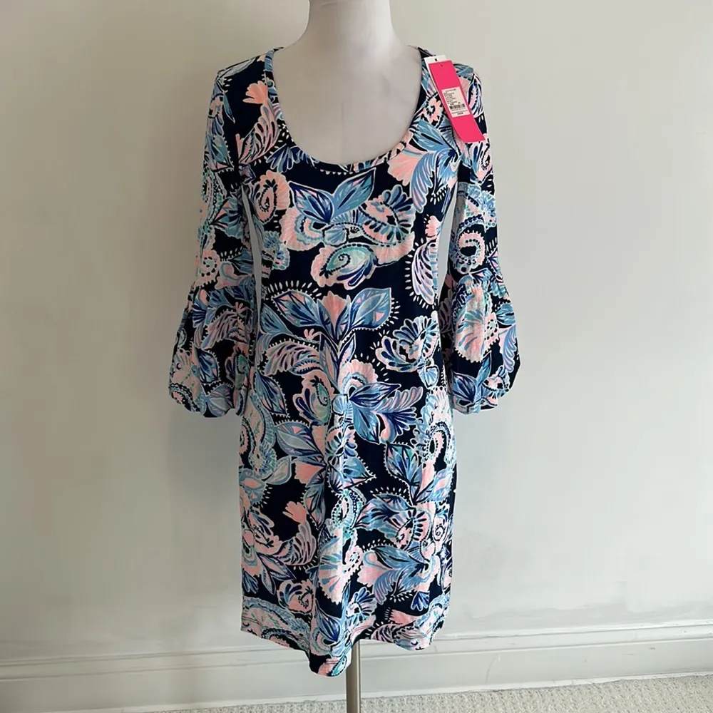 Lilly Pulitzer Carlile Dress High Tide Holy Flockamolie - Image 3