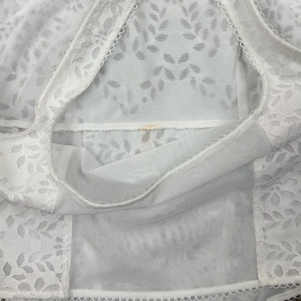 NWT PiNK Victoria’s Secret The Cinched Corset White Lace Bralette Tank Top Small - Image 11