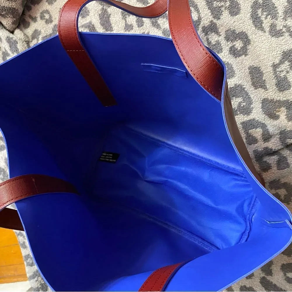 Oscar de la Renta  Burgundy Red PVC Large Tote Bag - Image 7