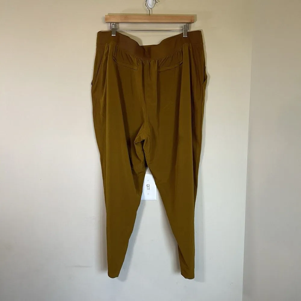 ATHLETA Size 20 Brooklyn Ankle Pants Yellow/Gold Lightweight‎ - Image 4