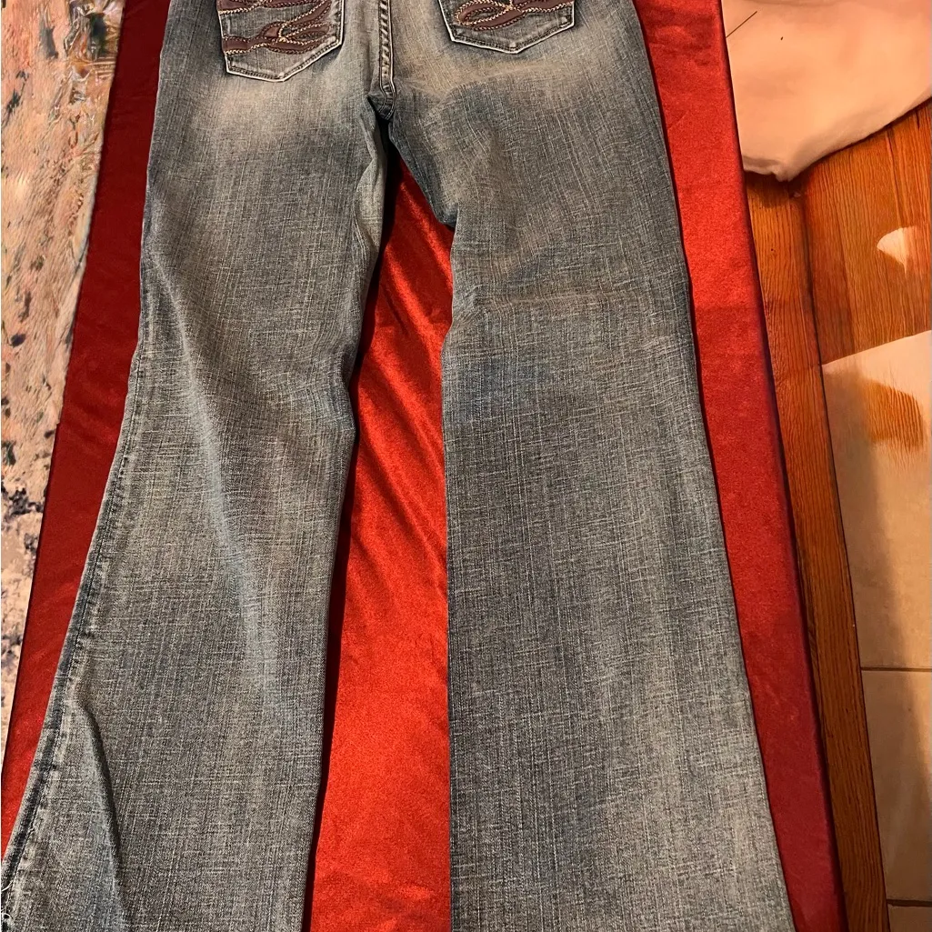 Seven7 Faded Blue Denim Jeans - Image 4