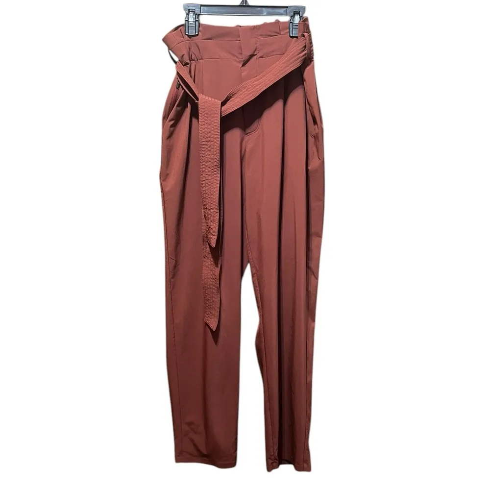 Athleta Skyline II Tie Waist Pants Size 6 in Cognac - Image 3
