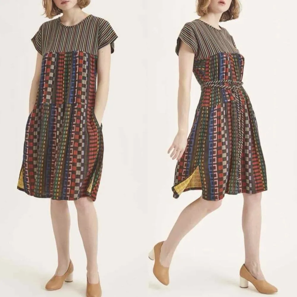 ace & jig Austin Cotton Belted Knee Length Casual Dress Size Small Fiesta - Image 6