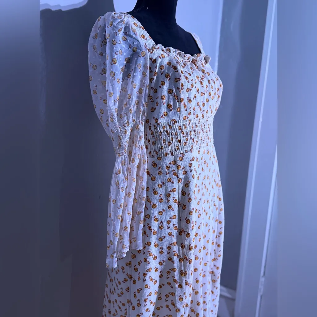 French Connection Floral Print Floral Print Domed Midi Dress size M - Image 3
