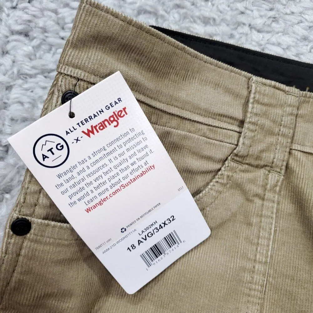 Wrangler All Terrain Gear ATG Corduroy Hike Shorts Mid Rise Regular Fit Size 18 - Image 4