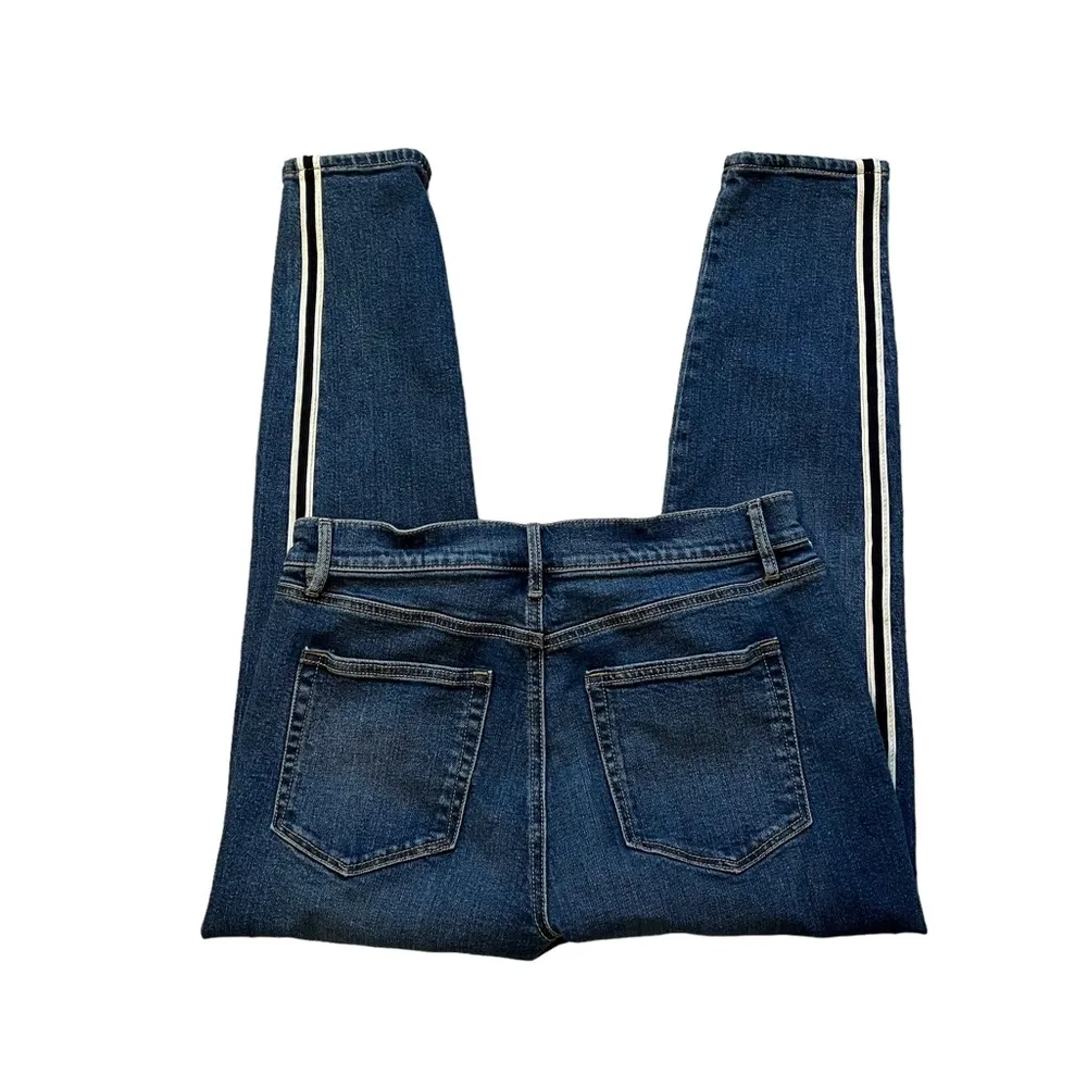 Loft Mid-Rise Elastic Side Stripe Modern Skinny Jeans, Sz 6 - Image 7