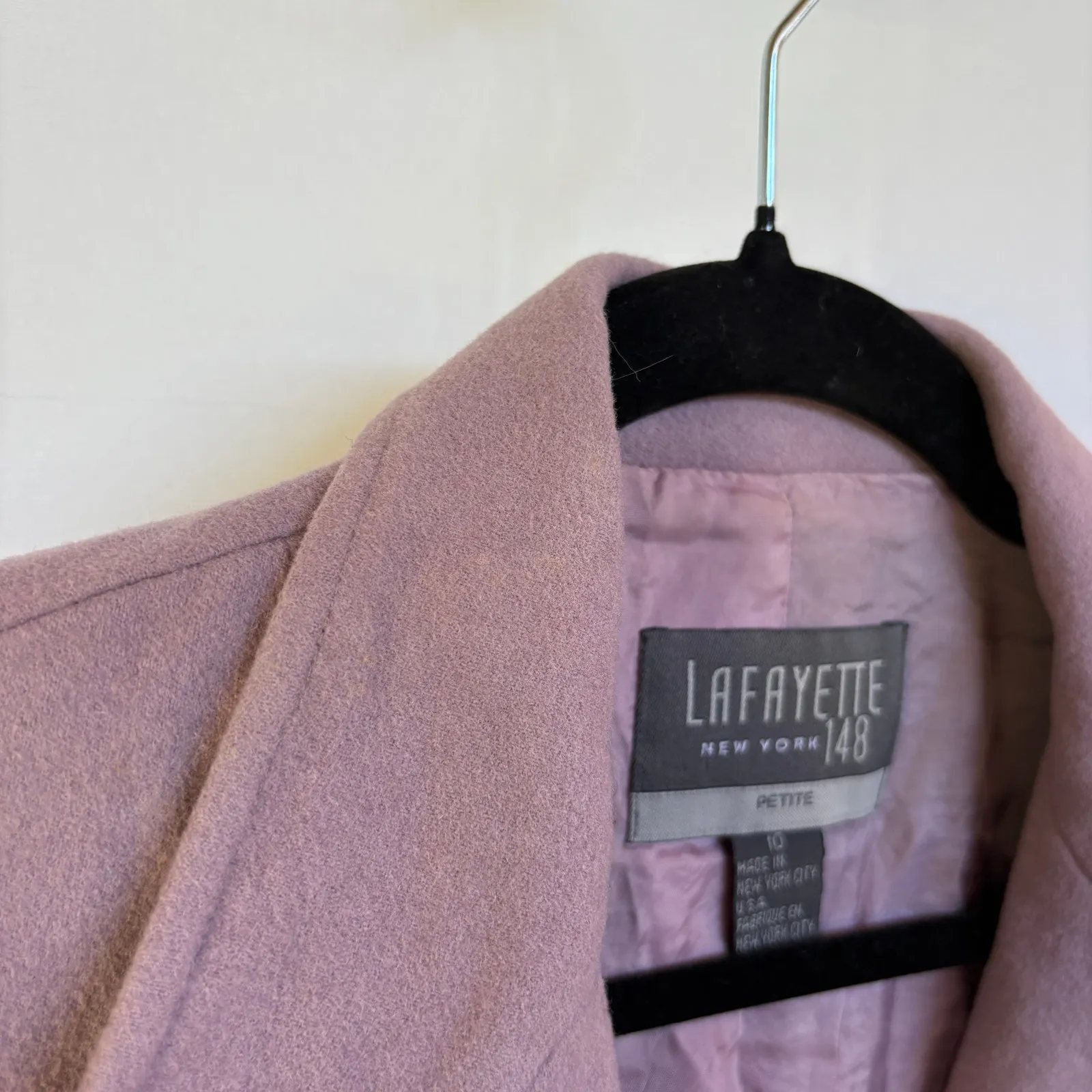 Lafayette 148 Purple Blazer Jacket Angora Cashmere Career Quiet Luxury Petite 10 Size 10P - Image 7