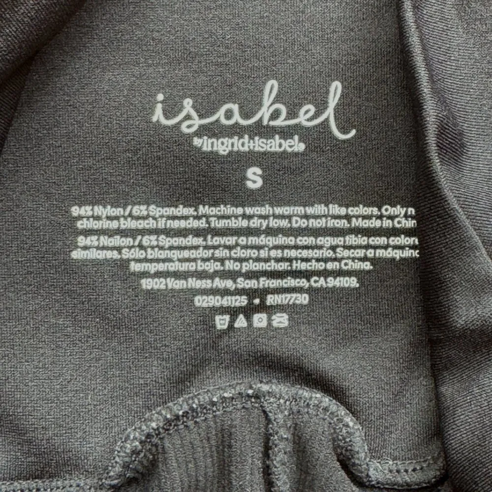 Seamless Ribbed Maternity Bike Shorts Ingrid & Isabel Black Small Women's - Image 4