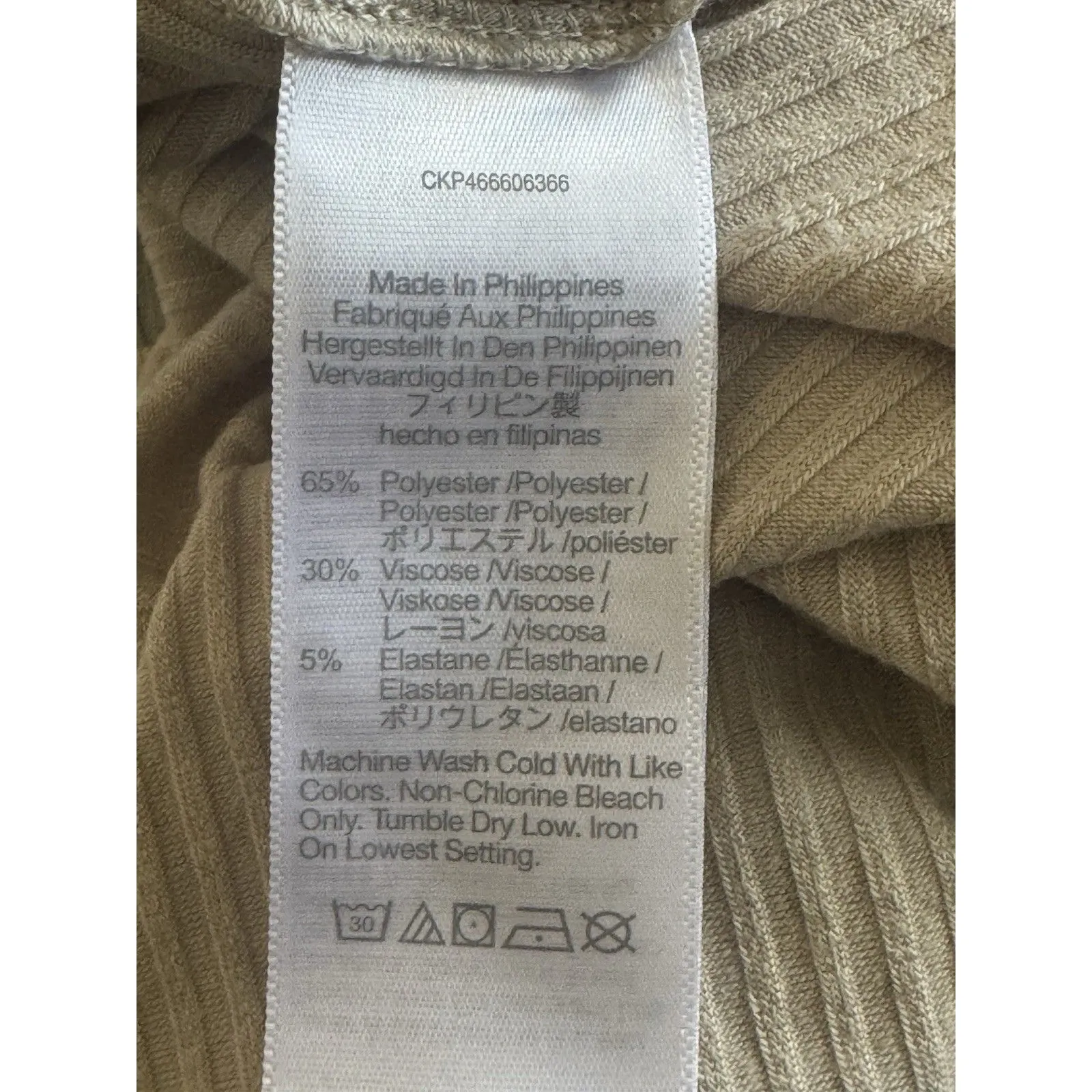 Madewell Womens Blouse Sz XS Turtleneck Green Ribbed Mock Neck Minimalist Preppy - Image 7