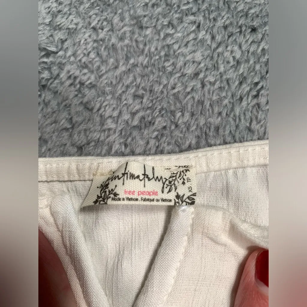 Intimately free people white bodysuit with tie straps XS - Image 2