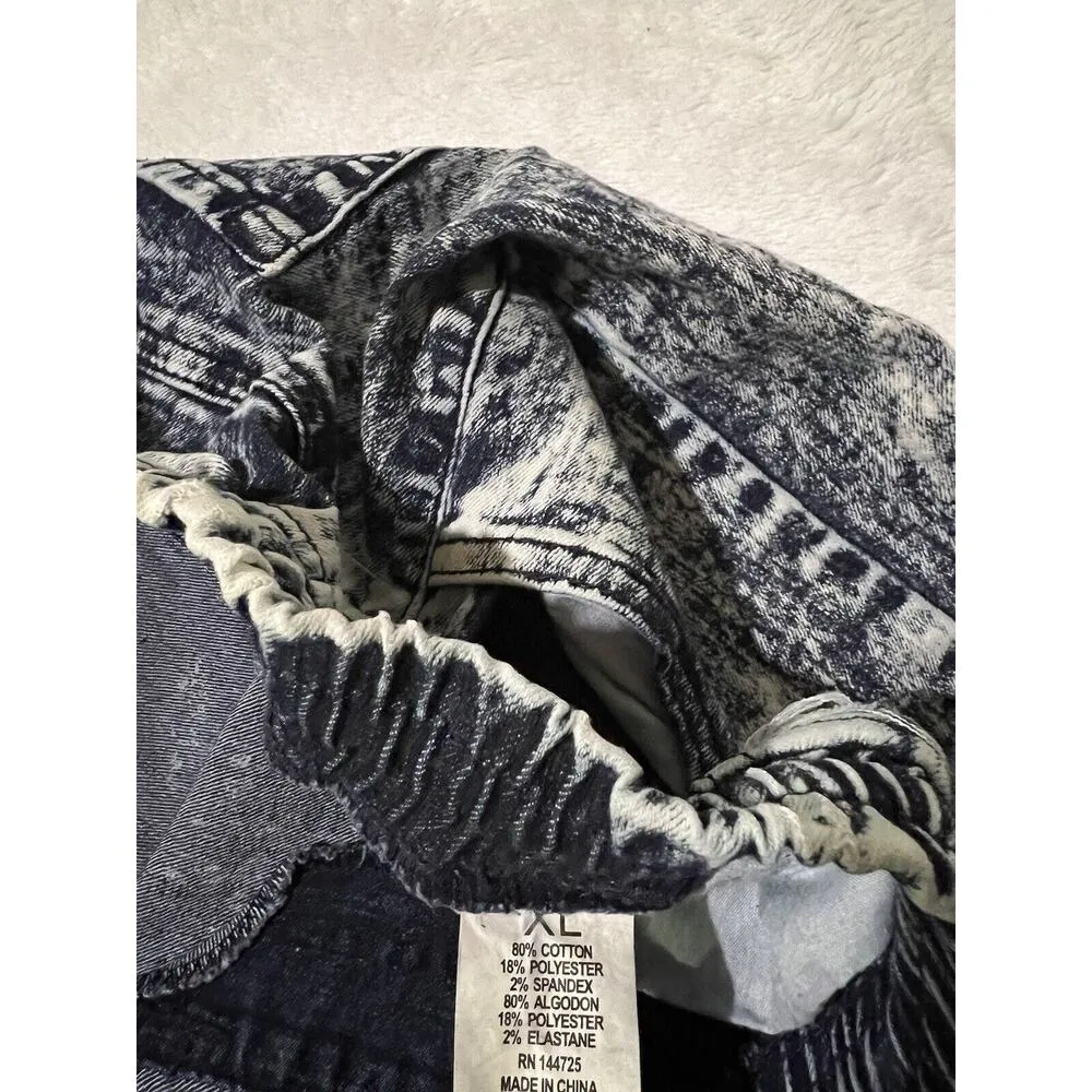 Women‎ denim Jean Joggers XL Distressed Pants 90s Y2K - Image 6