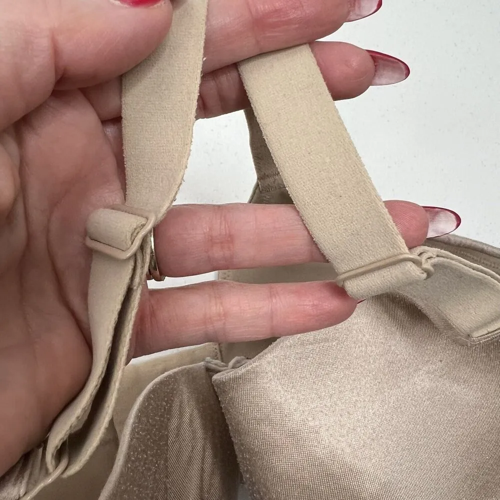 Cacique Sz 44D Bra Smooth Balconette Beige Nude Full Coverage Underwired Women’s - Image 8