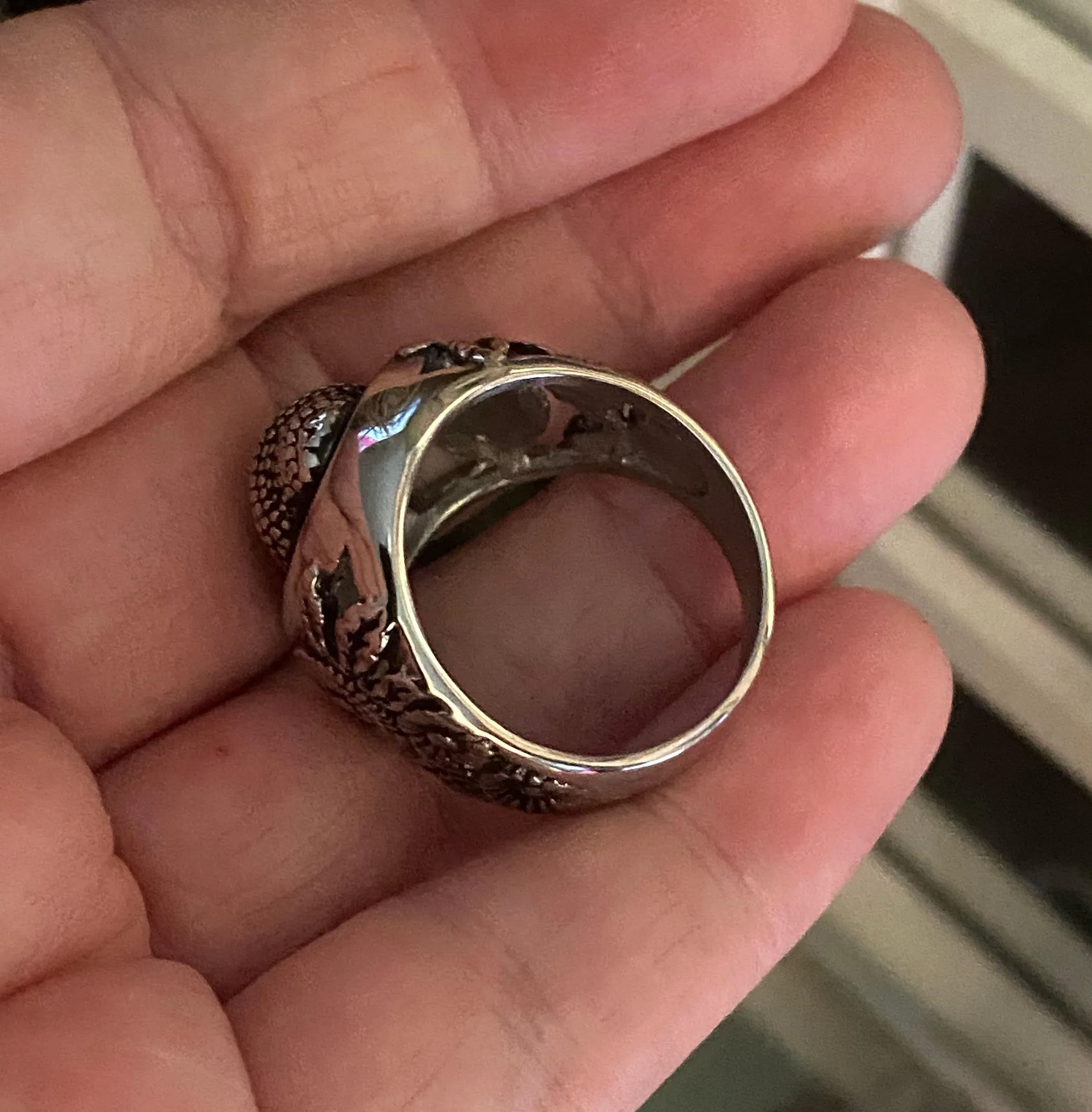 Buddha High Polished Stainless Steel Ring Size 11,12 Silver - Image 5