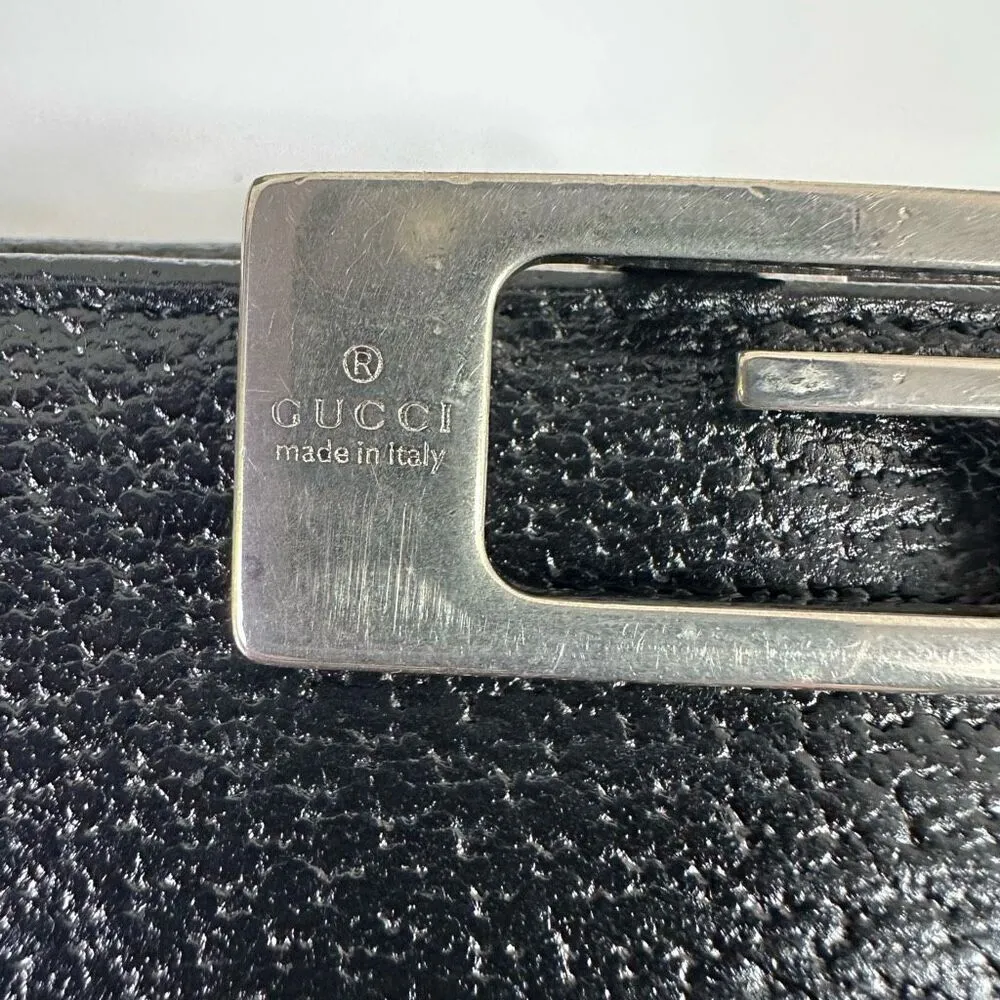 Gucci G Logo‎ Clip Black Leather Wallet - Image 3