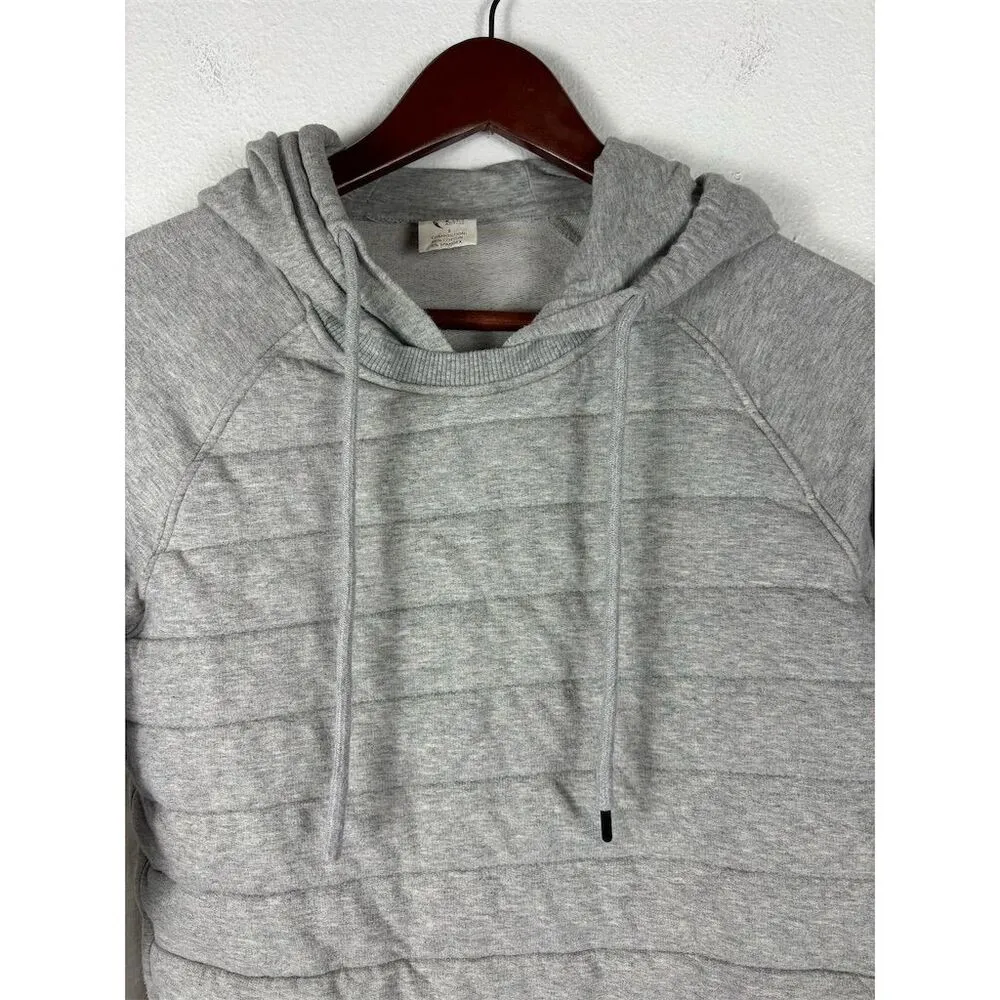 Zyia Combo Active Heather Gray Quilted Pullover Hoodie Size Women's Small - Image 7