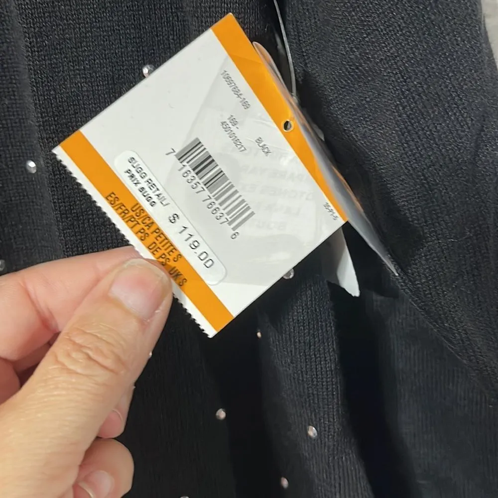 Kasper Open Cardigan and Matching Shell NWT Petite Small Black Size undefined - Image 4