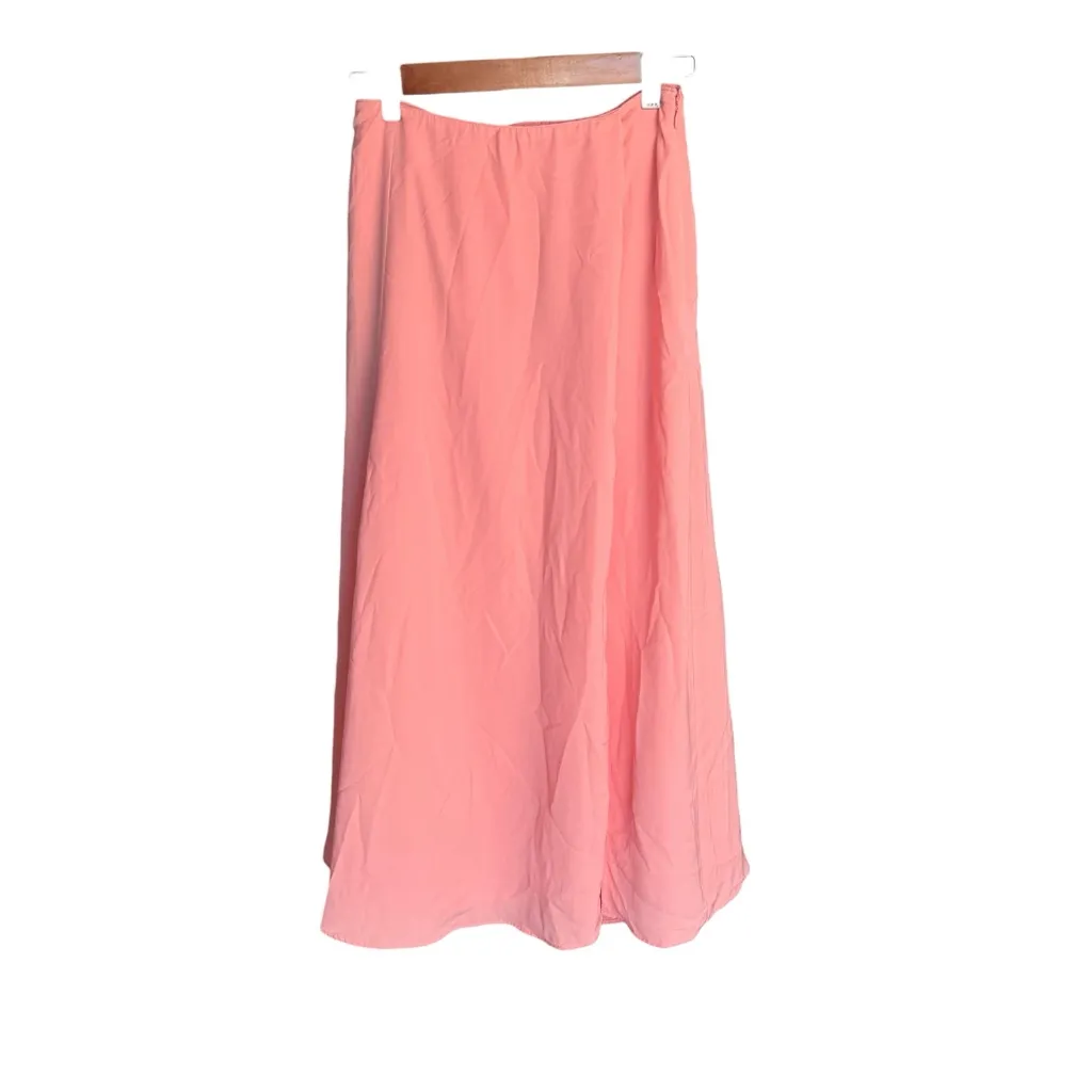 Abercrombie -  Coral Maxi Skirt Flowy Slit Style Sz S - Image 2