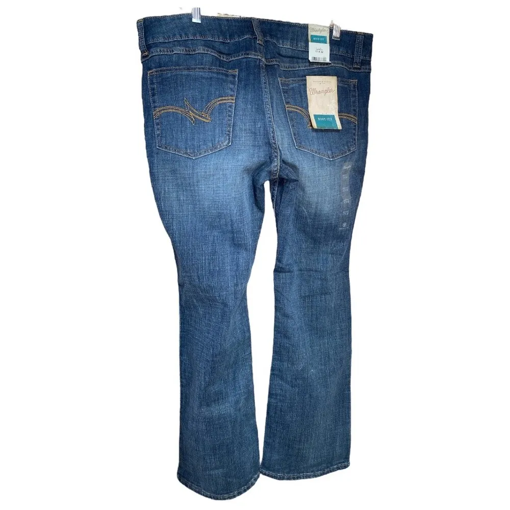 Women's Wrangler Mid Rise Boot Cut Denim Jean 17 x 32 NEW NWT - Image 12