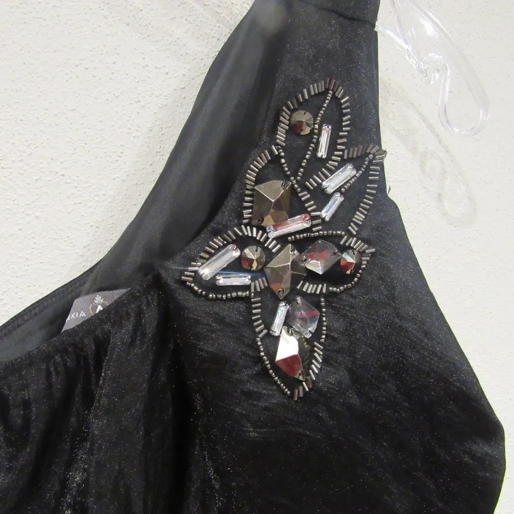 Alexia Admor One Shoulder Ruffle Dress Size Large EUC - Image 2