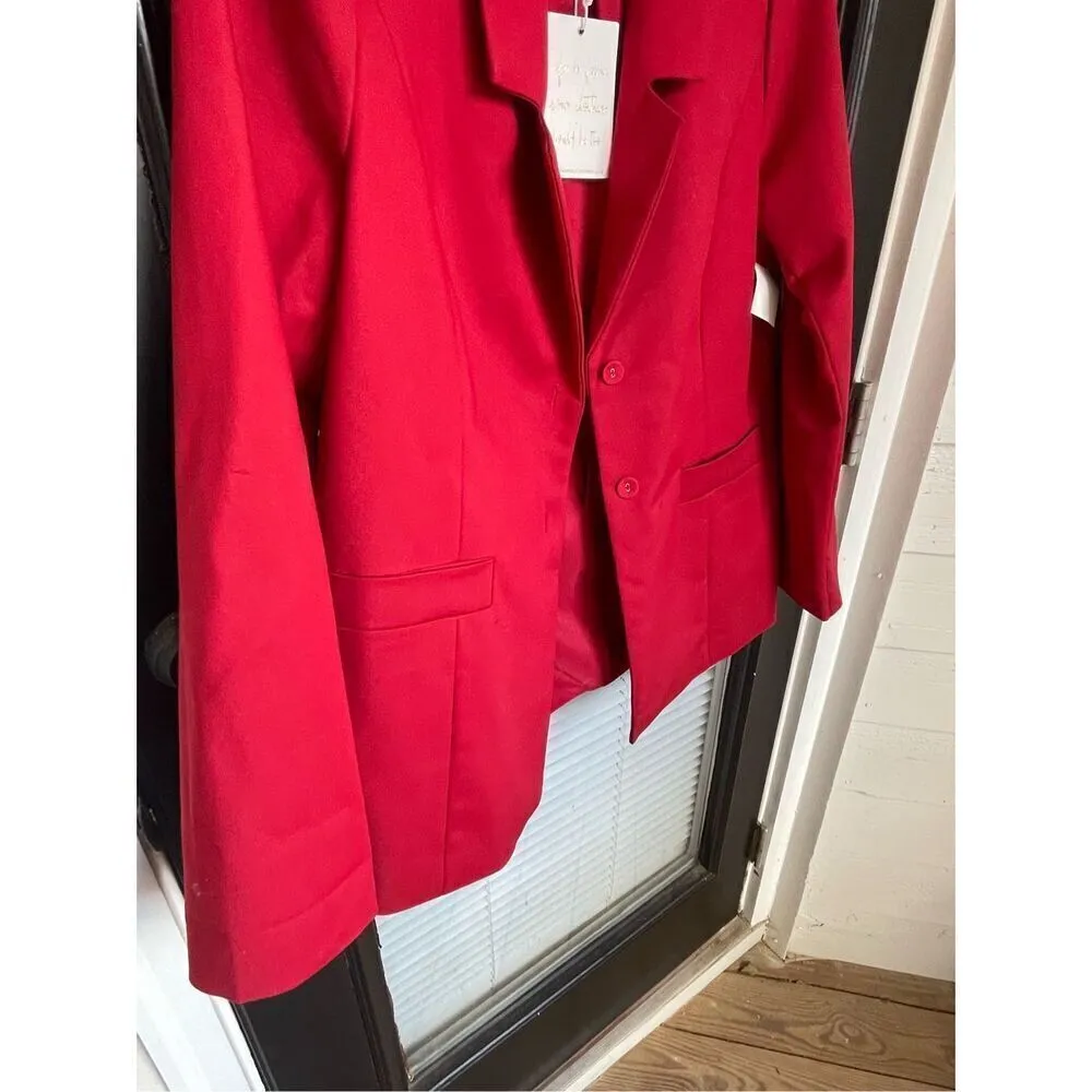 NWT Show Me Your MUMU Major Blazer Jacket Red L - Image 6