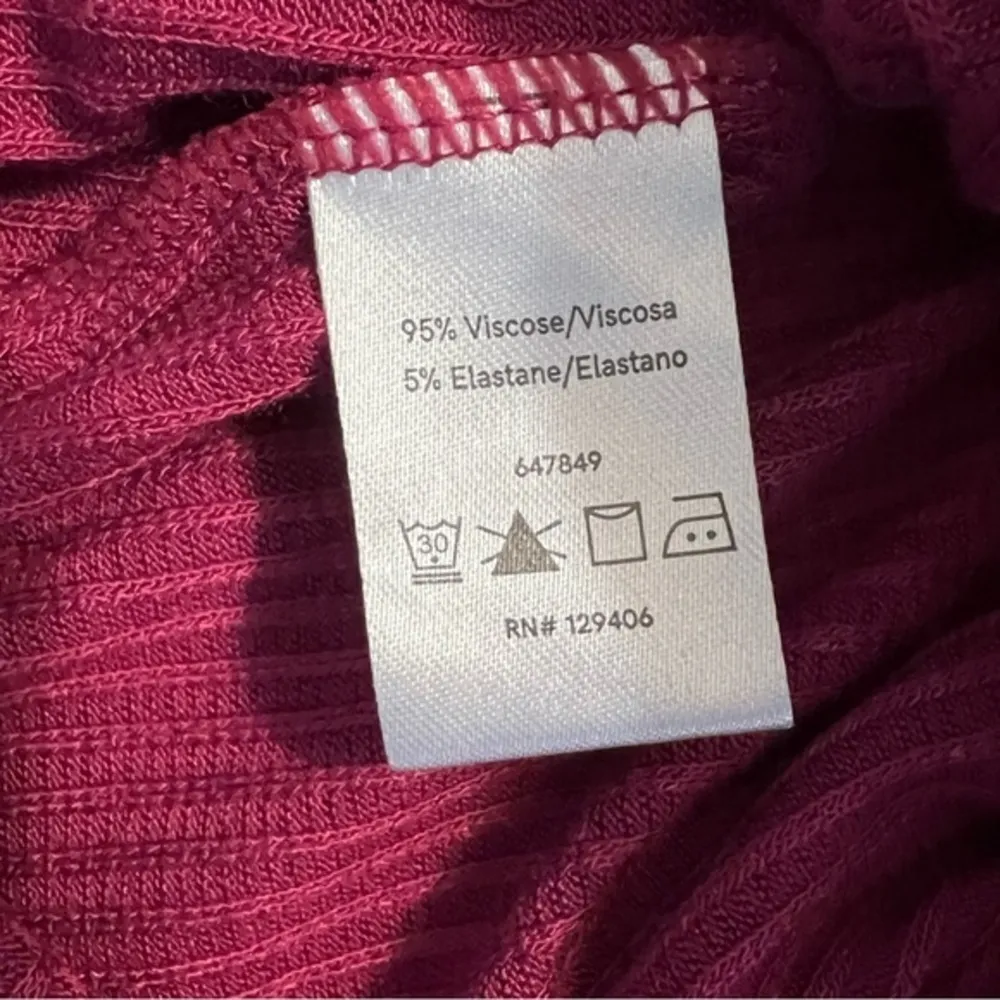 Venus Dress Sharkbite Asymmetrical Knit XS Long Sleeve Magenta Purple Party Chic - Image 15