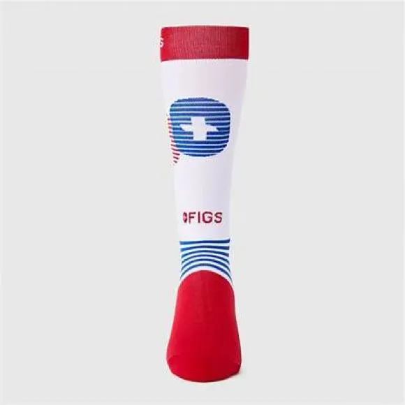 FIGS Compression Socks - Ready When You Are - Red Blue - Large - Image 3