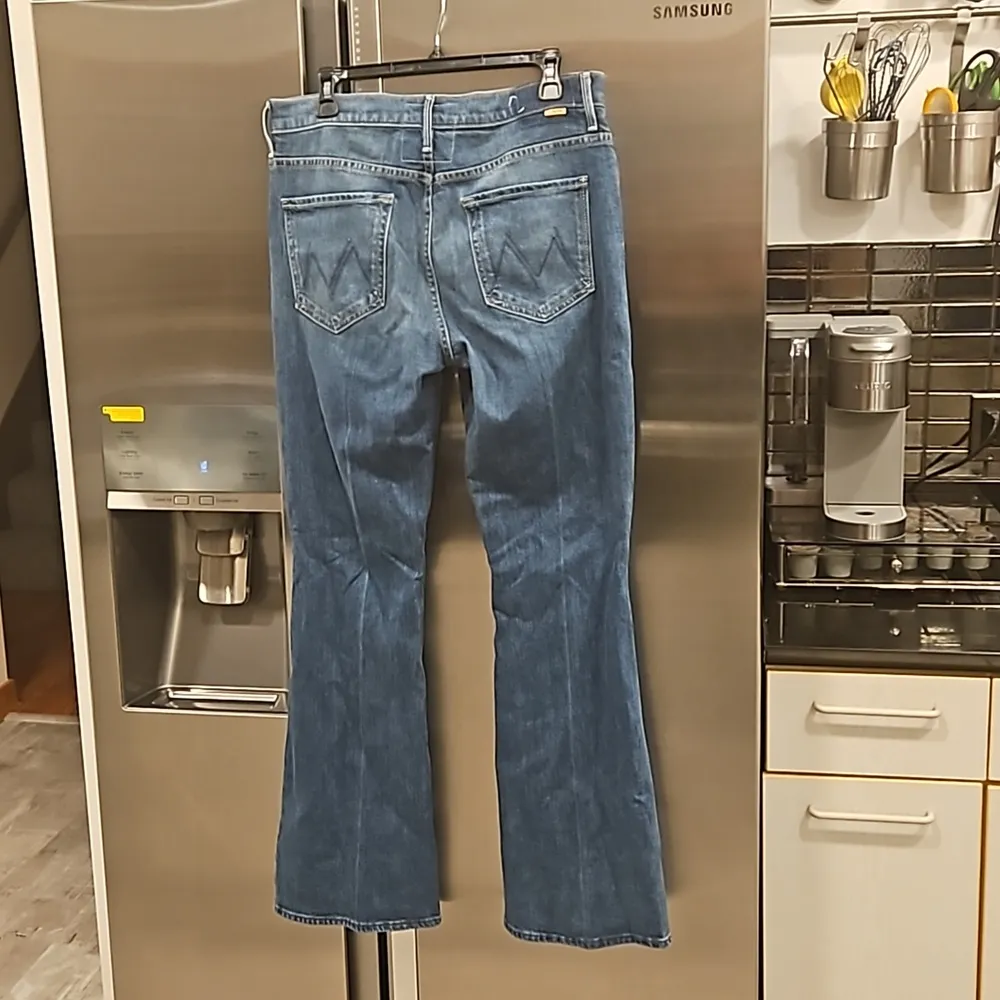 💕MOTHER SUPERIOR💕 The Weekender Flare Jeans ~ It's A Small World 33 NWOT - Image 13