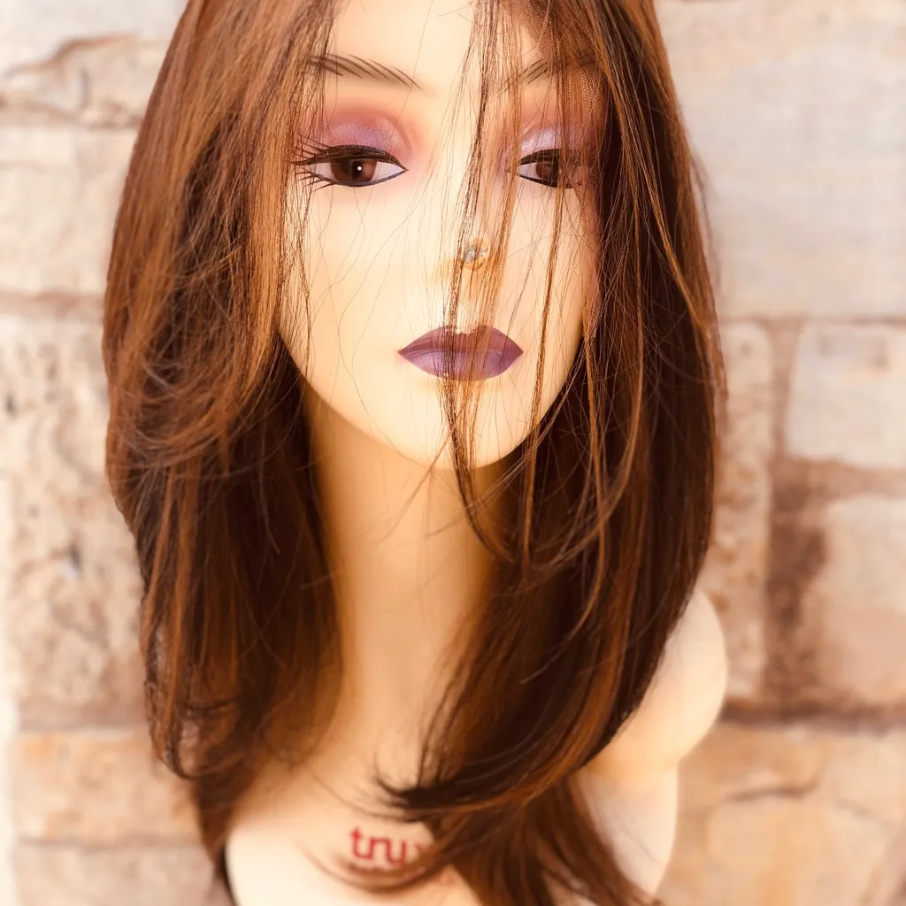 Fulllace Copper Ginger Brown Wig - Image 6