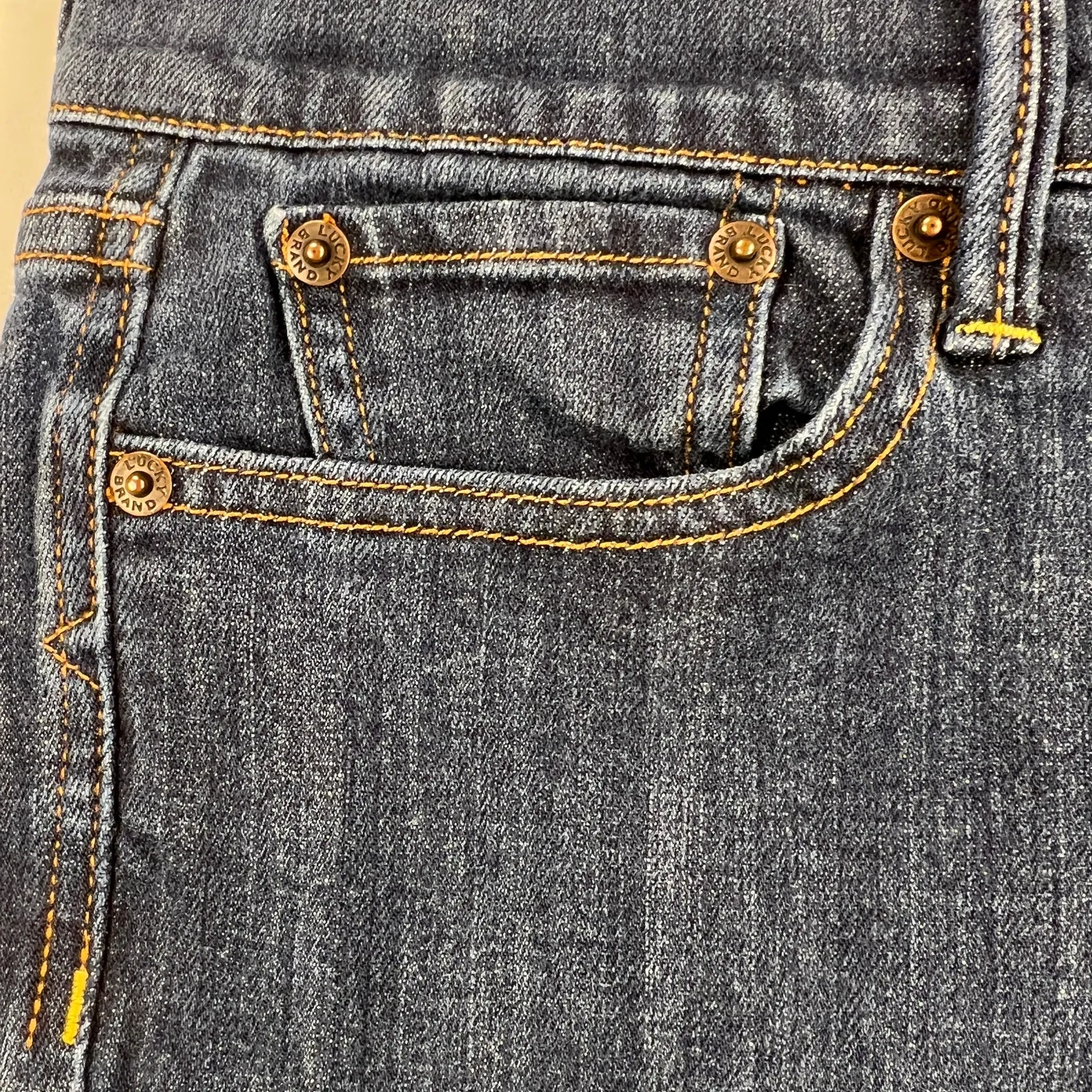 Lucky Brand Sweet ‘n Crop Low Rise Dark Wash Jeans 24” Inseam Size 10/30 - Image 5