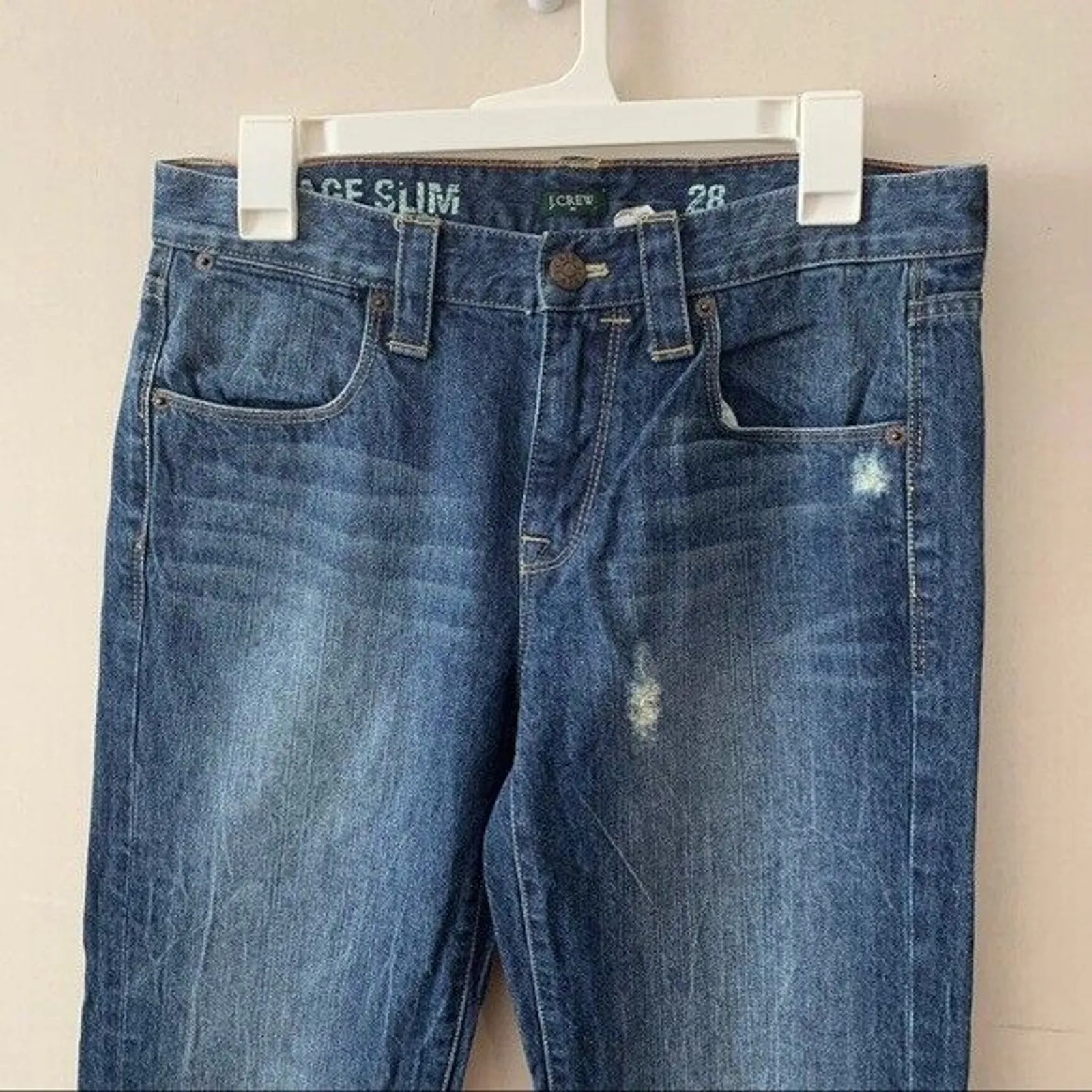 JCrew Mid Rise Vintage Slim Distressed Jeans 2009 Y2K Womens Size 28 - Image 2