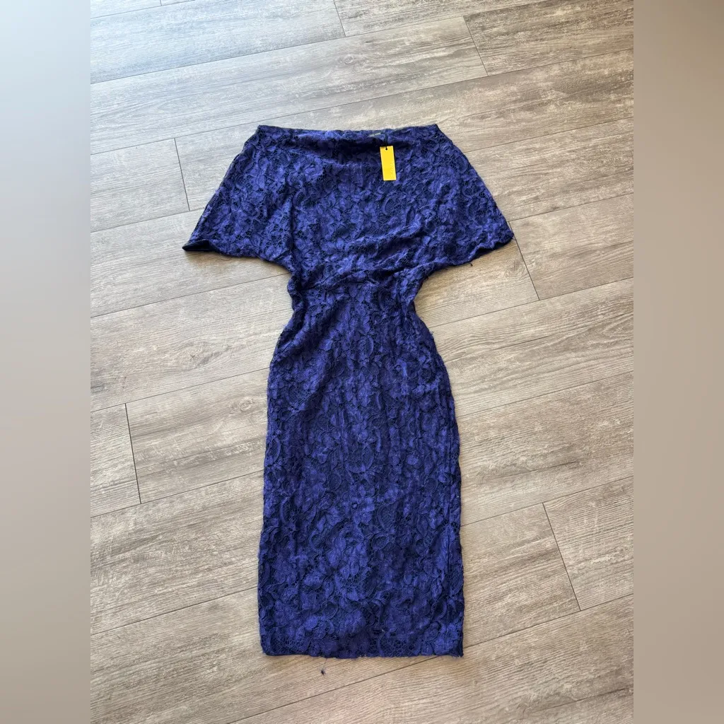 Alexia Admor One Shoulder Dark Blue Dress - Image 7