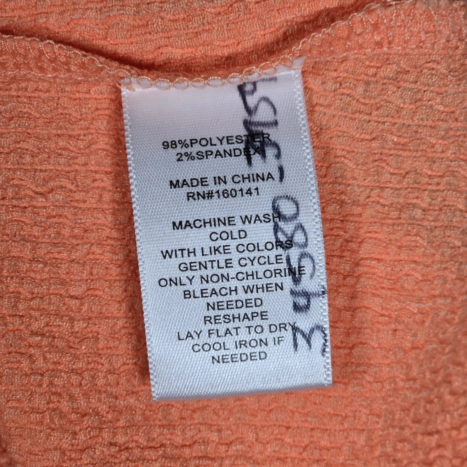 FRYE Cadmium Orange Textured Peplum Tassel Tie Neck Tank Top Shirt‎ Women's M - Image 8