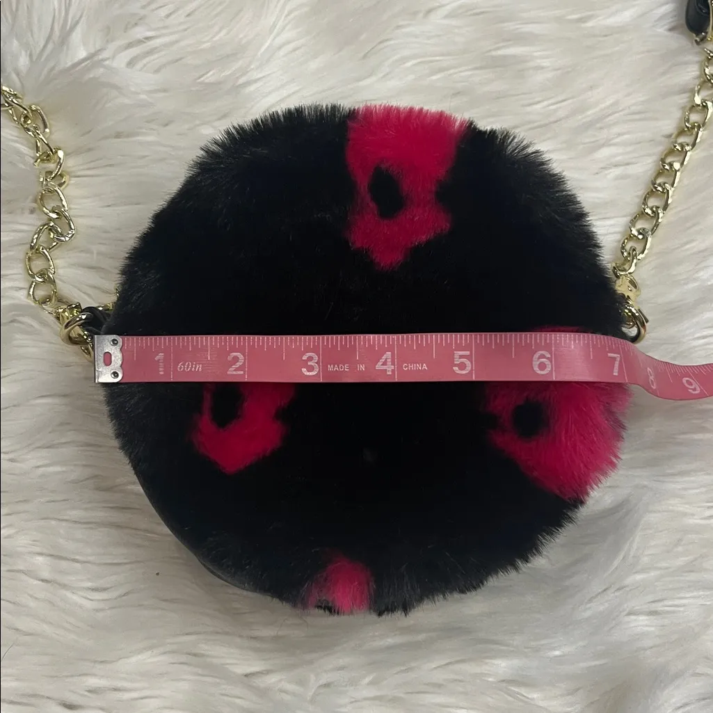 NWOT Betsey Johnson X Trolls faux fur canteen style crossbody bag - Image 6