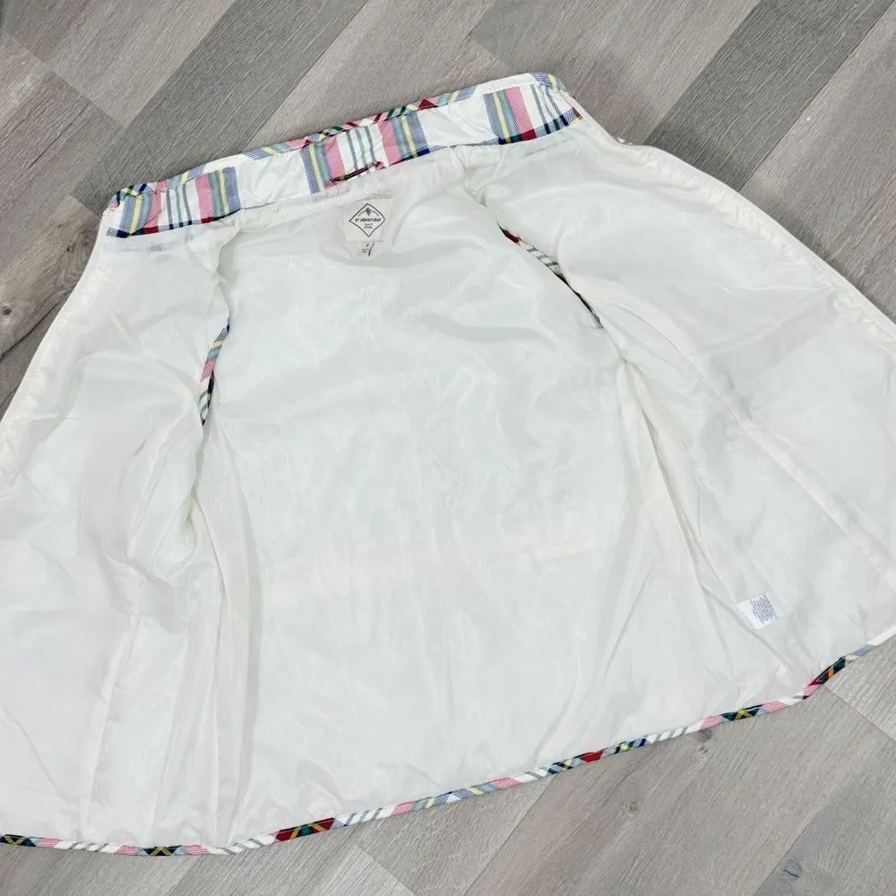 St. John’s Bay Plaid Full Zip Puffer Vest White Multi Medium - Image 10