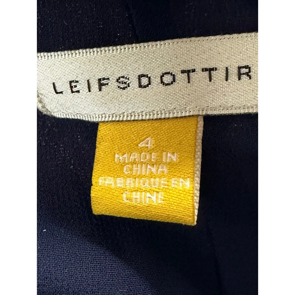 Anthropologie Leifdottir Palazzo Pants Black White Pleated Sheer Overlay Sz 4 - Image 6