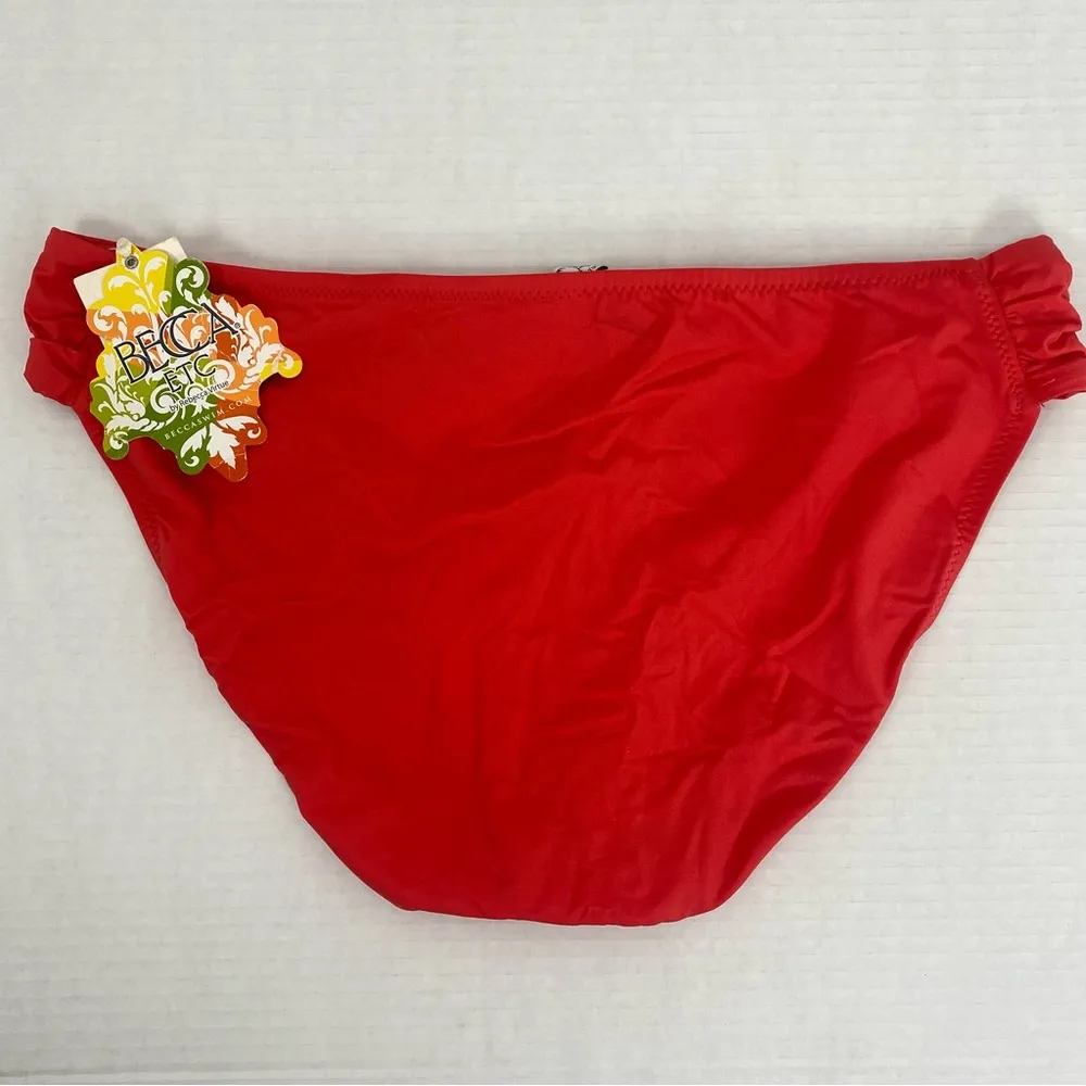 becca by rebecca virtue swimwear Bottom Red Size Large - Image 4