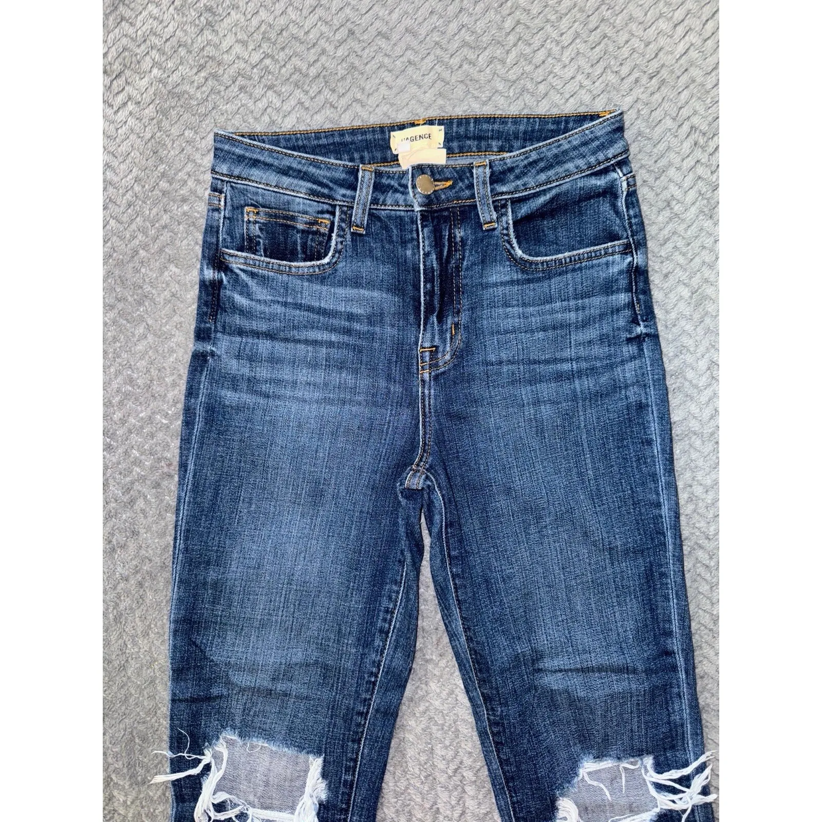 L'AGENCE AUDRINA‎ HIGH-RISE STRAIGHT Taille Haute Droit Jeans Size 26 - Image 2