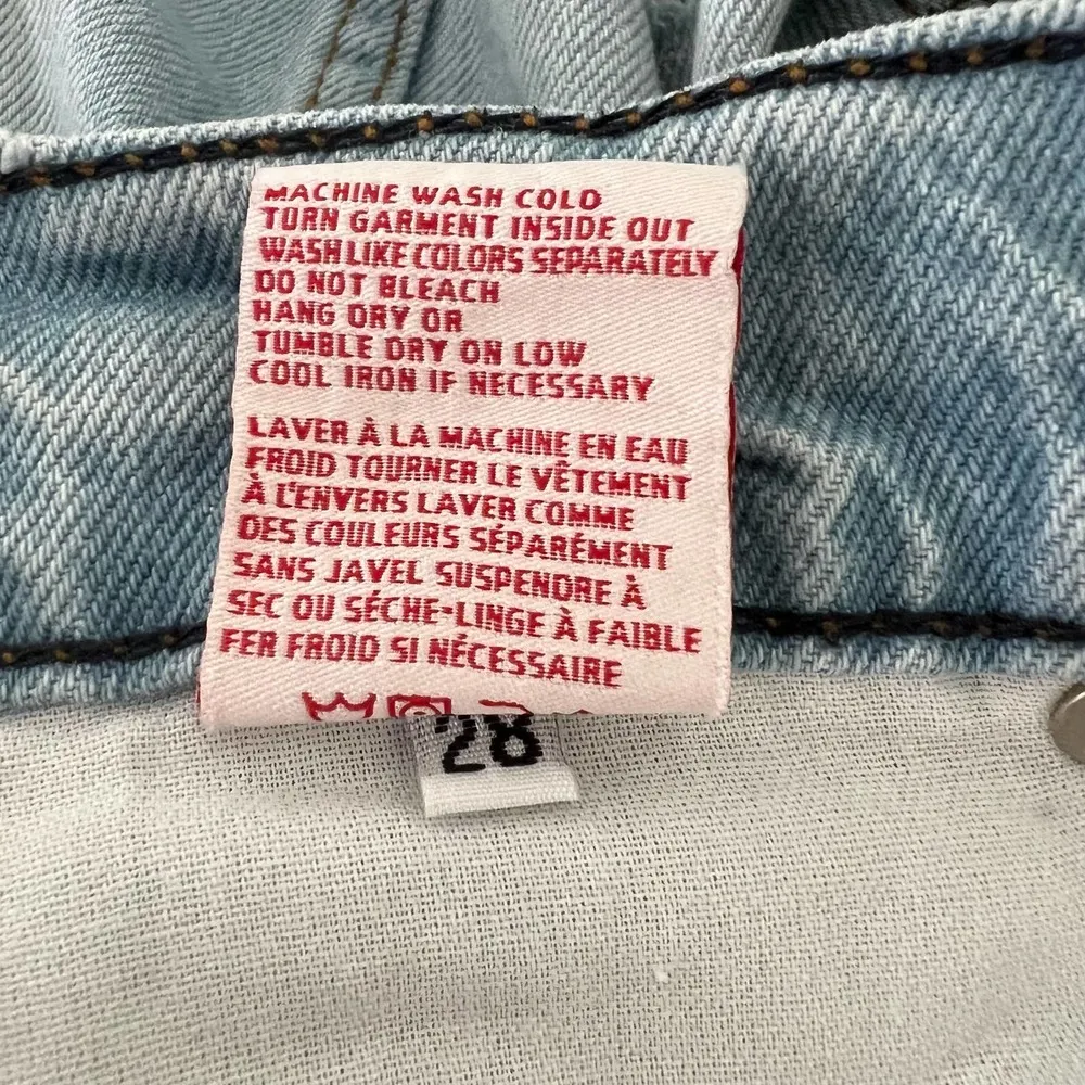 Revice Ex Boyfriend Light Wash High Waist Distressed Straight Leg Jeans Size 28 - Image 100