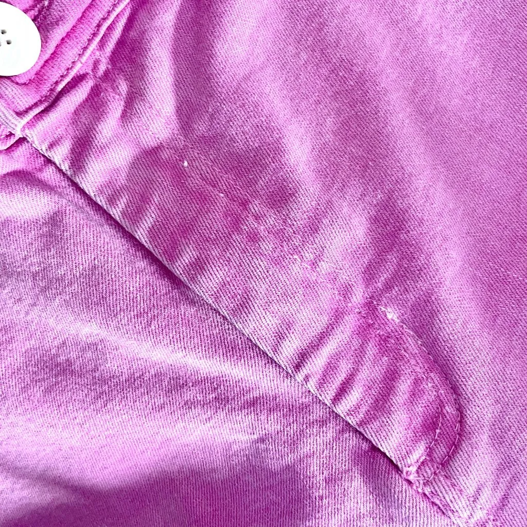 Zara Marine Straight Leg Jeans Pink Distressed Hem Size 6 Y2K - Image 4