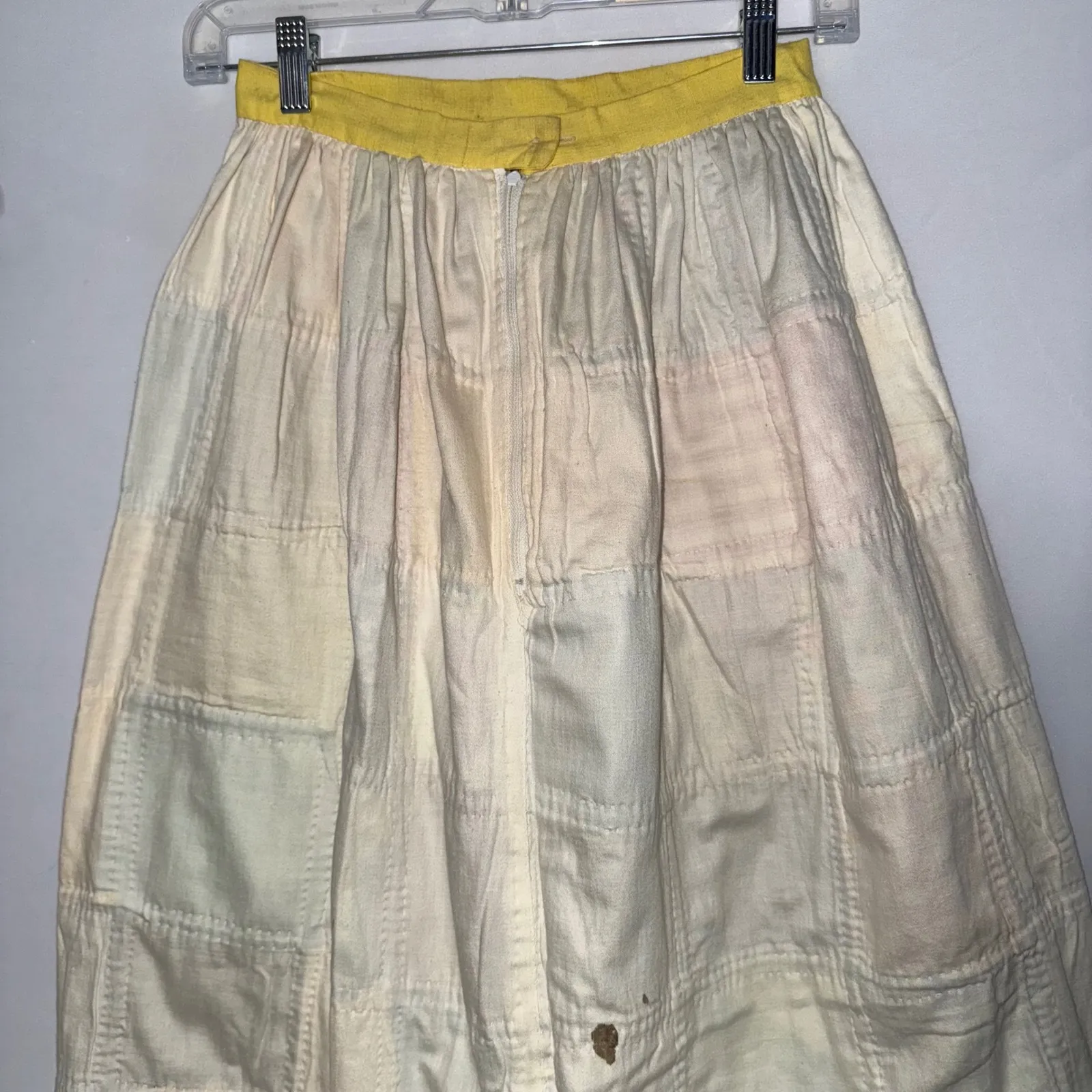 Vintage 1970s Handmade Patchwork Maxi Skirt XS Prairie Milkmaid Cottagecore - Image 9