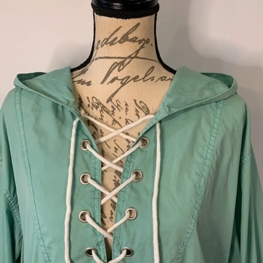 Free People oversized lace up cotton poplin pullover XS/S - Image 3