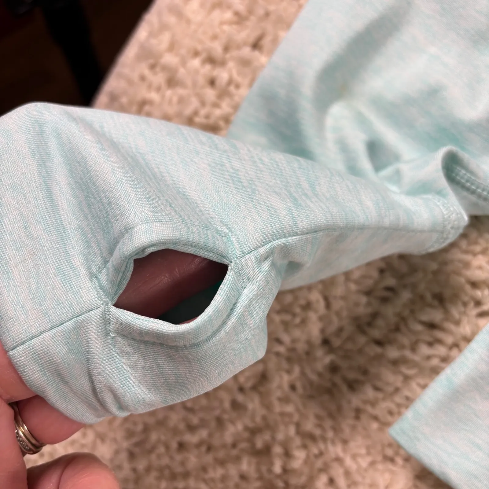 Champion  Duo Dry Light Blue Zip Up Hoodie Jacket Women's XXL Thumbholes Pockets - Image 6